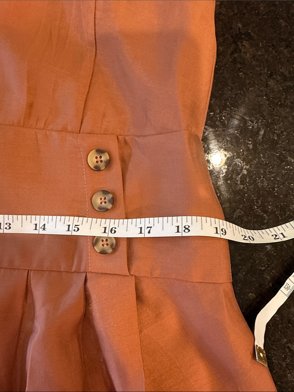 By Anthropologie Silky Brown V-Neck Pinafore Romper Size Small - Picture 10 of 13